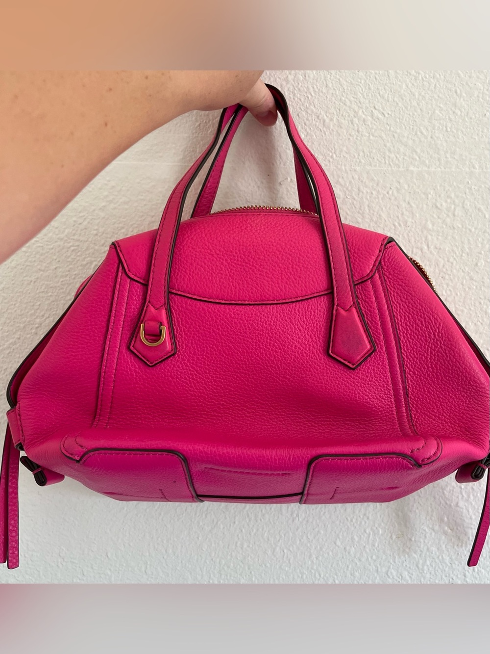 Tory Burch Hot Pink Perry Small Satchel Bag - Picture 2 of 4